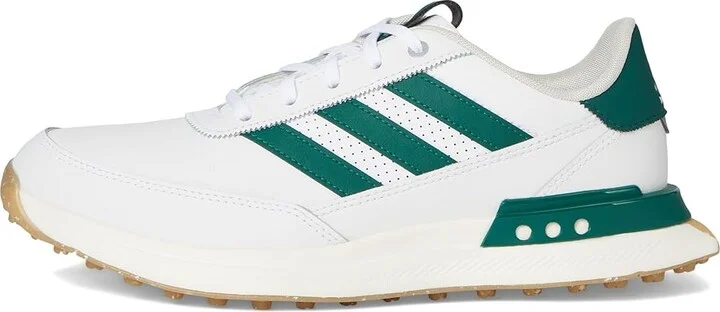 adidas Golf S2G 24 Leather Spikeless Golf Shoes Men's Shoes Footwear White/Collgreen/Gum4 : 12 D - Medium - Image 6