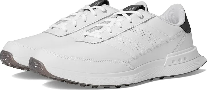 adidas Golf S2G 24 Leather Spikeless Golf Shoes Men's Shoes Footwear White/Footwear White/Charcoal : 7.5 D - Medium