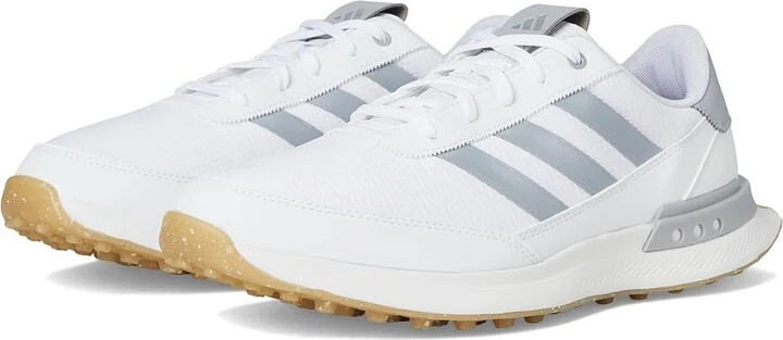 adidas Golf S2G 24 Spikeless Golf Shoes Men's Shoes Footwear White/Halo Silver/Gum 4 : 10 D - Medium, Synthetic/Textile