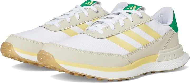adidas Golf S2G 24 Spikeless Golf Shoes Women's Shoes Footwear White/Powder Yellow/Green : 10 B - Medium, Synthetic/Textile