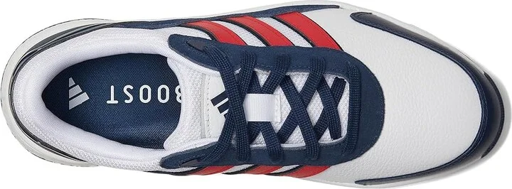 adidas Golf SW 5540 Spikeless Golf Shoes Men's Golf Shoes Footwear White/Pure Ruby/Collegiate Navy : 12 D - Medium, Leather - Image 2