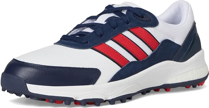 adidas Golf SW 5540 Spikeless Golf Shoes Men's Golf Shoes Footwear White/Pure Ruby/Collegiate Navy : 12 D - Medium, Leather - Image 5