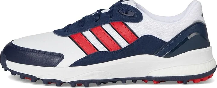 adidas Golf SW 5540 Spikeless Golf Shoes Men's Golf Shoes Footwear White/Pure Ruby/Collegiate Navy : 12 D - Medium, Leather - Image 6