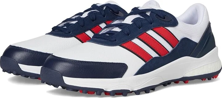 adidas Golf SW 5540 Spikeless Golf Shoes Men's Golf Shoes Footwear White/Pure Ruby/Collegiate Navy : 12 D - Medium, Leather