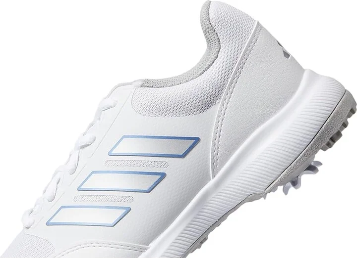 adidas Golf Tech Response 3.0 Golf Shoes Women's Shoes Footwear White/Silver Metallic/Blue Fusion : 6 B - Medium, Synthetic/Textile - Image 4