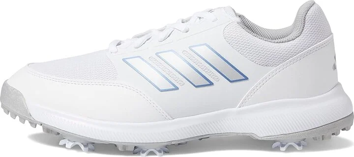 adidas Golf Tech Response 3.0 Golf Shoes Women's Shoes Footwear White/Silver Metallic/Blue Fusion : 6 B - Medium, Synthetic/Textile - Image 6