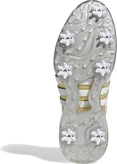 adidas Golf Tour360 24 Golf Shoes Men's Shoes Footwear White/Gold Metallic/Silver Metallic : 15 E - Wide, Leather - Image 3