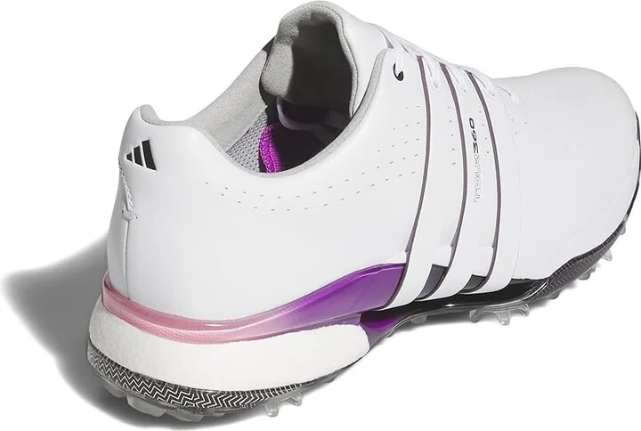 adidas Golf Tour360 24 Golf Shoes Men's Shoes Footwear White/Shadow Fig/Auro Black : 9.5 D - Medium, Leather - Image 4
