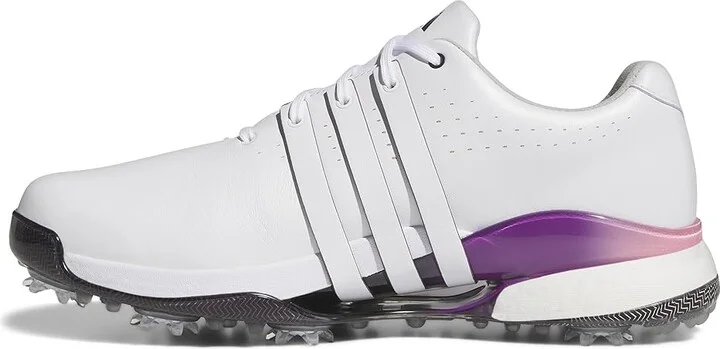 adidas Golf Tour360 24 Golf Shoes Men's Shoes Footwear White/Shadow Fig/Auro Black : 9.5 D - Medium, Leather - Image 5