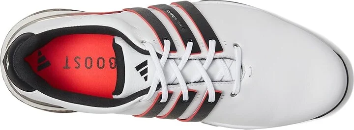 adidas Golf Tour360 25 Spikeless Golf Shoes Men's Golf Shoes Footwear White/Core Black/Lucid Red : 10.5 D - Medium, Leather - Image 2