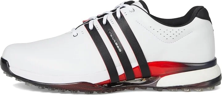 adidas Golf Tour360 25 Spikeless Golf Shoes Men's Golf Shoes Footwear White/Core Black/Lucid Red : 10.5 D - Medium, Leather - Image 6