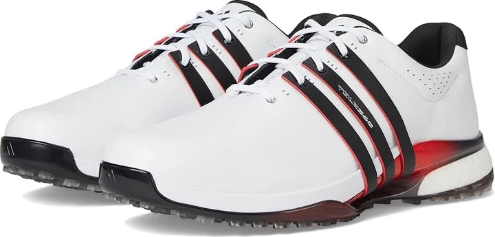 adidas Golf Tour360 25 Spikeless Golf Shoes Men's Golf Shoes Footwear White/Core Black/Lucid Red : 10.5 D - Medium, Leather