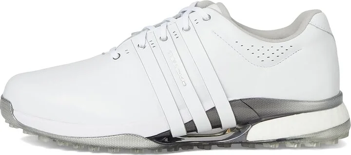 adidas Golf Tour360 25 Spikeless Golf Shoes Men's Golf Shoes Footwear White/Footwear White/Silver Metallic : 9.5 D - Medium, Leather - Image 6