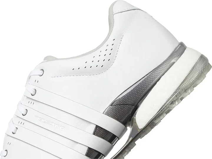 adidas Golf Tour360 25 Spikeless Golf Shoes Men's Golf Shoes Footwear White/Footwear White/Silver Metallic : 9.5 D - Medium, Leather - Image 7