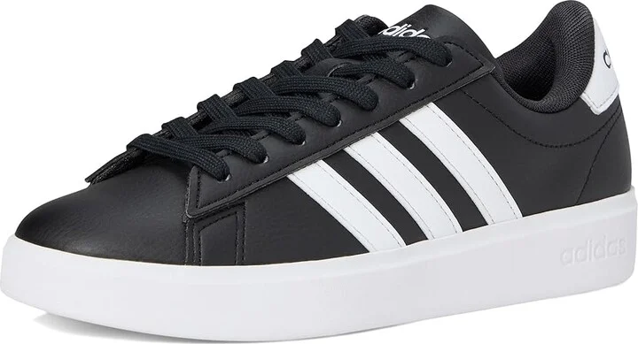 adidas Grand Court 2.0 Men's Shoes Black/White/Black : 13 D - Medium, Synthetic/Canvas - Image 5