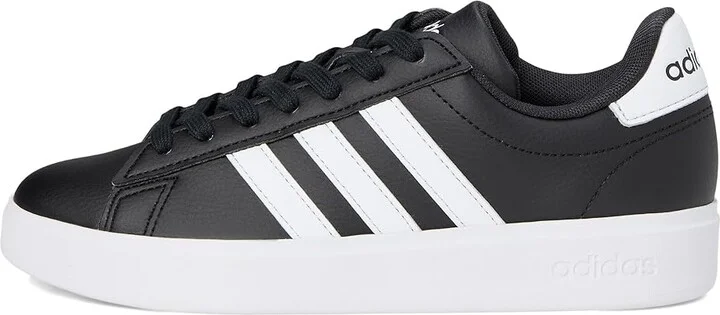 adidas Grand Court 2.0 Men's Shoes Black/White/Black : 13 D - Medium, Synthetic/Canvas - Image 6