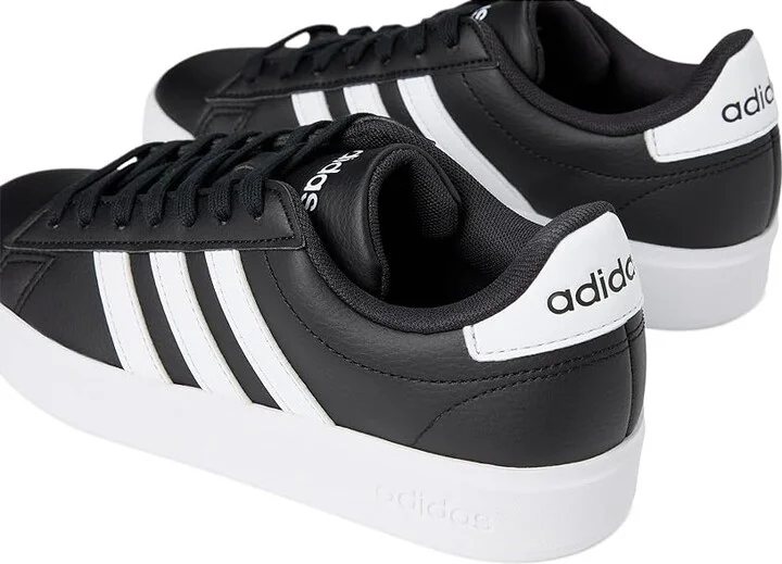 adidas Grand Court 2.0 Men's Shoes Black/White/Black : 13 D - Medium, Synthetic/Canvas - Image 7