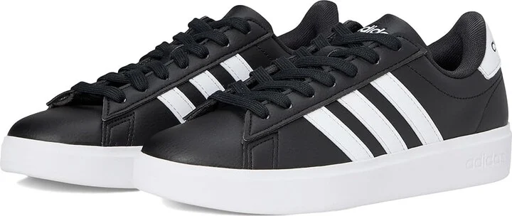 adidas Grand Court 2.0 Men's Shoes Black/White/Black : 13 D - Medium, Synthetic/Canvas