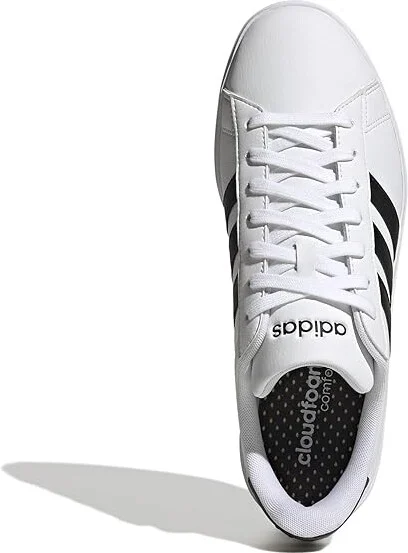 adidas Grand Court 2.0 Men's Shoes Footwear White/Core Black/Footwear White : 6.5 D - Medium, Canvas - Image 2