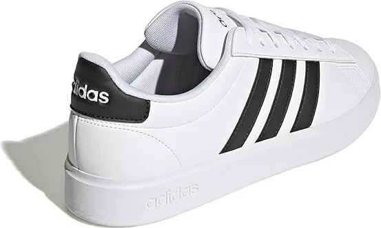 adidas Grand Court 2.0 Men's Shoes Footwear White/Core Black/Footwear White : 6.5 D - Medium, Canvas - Image 4