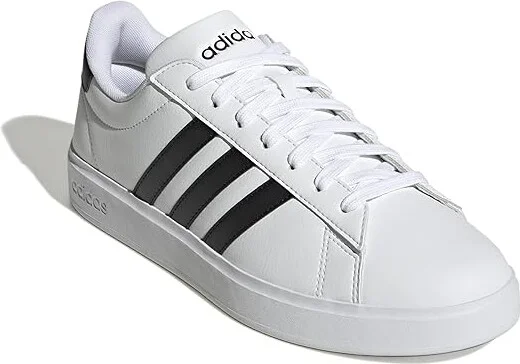 adidas Grand Court 2.0 Men's Shoes Footwear White/Core Black/Footwear White : 6.5 D - Medium, Canvas