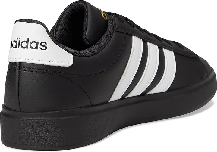adidas Grand Court 2.0 Women's Shoes Black/White/Gold Metallic : 5 B - Medium, Leather - Image 4