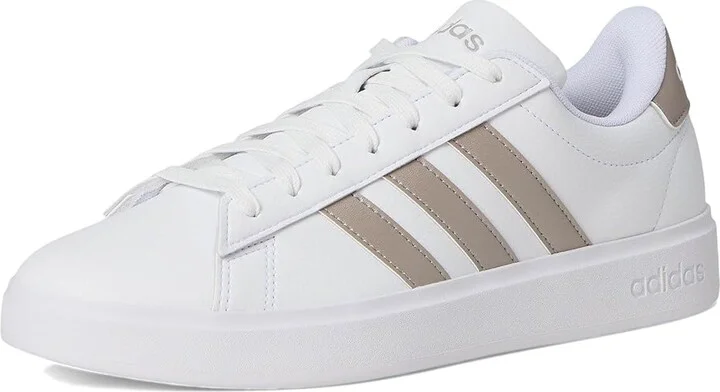 adidas Grand Court 2.0 Women's Shoes White/Metallic Silver : 5.5 B - Medium, Leather - Image 5