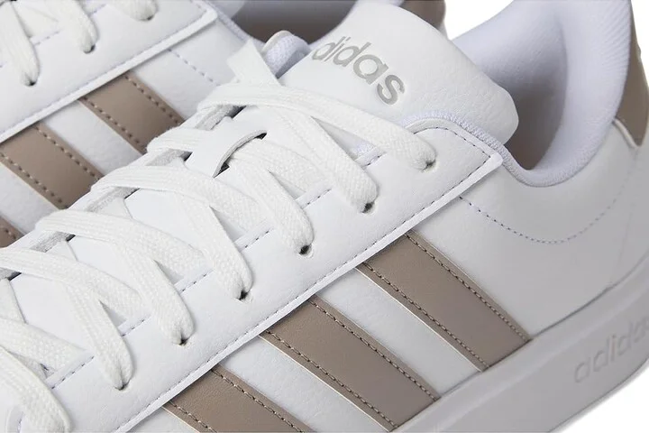 adidas Grand Court 2.0 Women's Shoes White/Metallic Silver : 5.5 B - Medium, Leather - Image 7