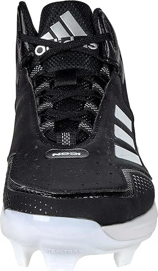 adidas Icon 7 Mid TPU Baseball Cleats Men's Shoes Black/Silver Metallic/White : 11.5 D - Medium, Textile/Synthetic - Image 5