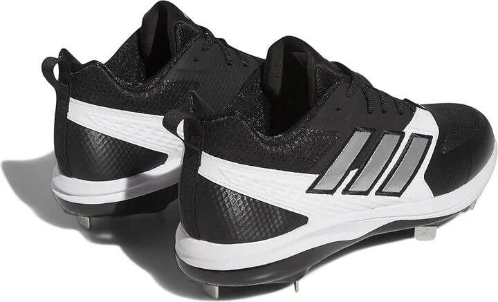 adidas Icon 8 Baseball Cleats Men's Shoes Core Black/Silver Metallic/Footwear White 1 : 12.5 D - Medium - Image 4