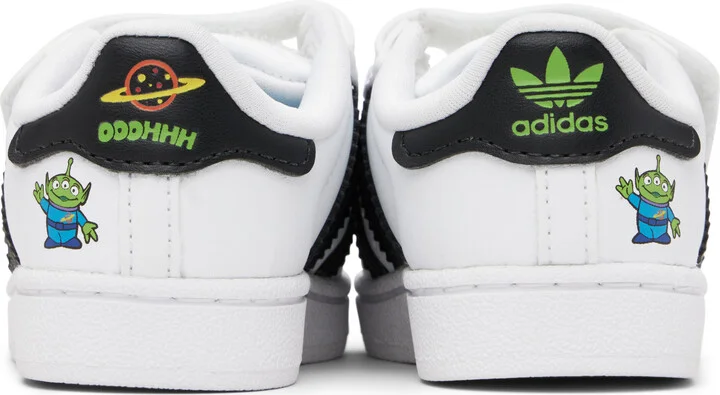 adidas Kids Baby White Superstar II Comfort Closure AR Sneakers - Image 2