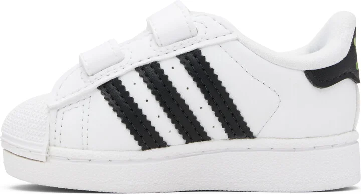 adidas Kids Baby White Superstar II Comfort Closure AR Sneakers - Image 3