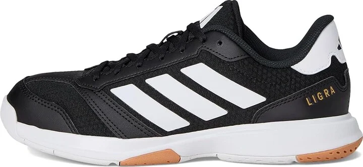adidas Ligra 8 Volleyball Shoes Women's Volleyball Shoes Black/White/White : 8 M, Faux Leather/Textile - Image 6
