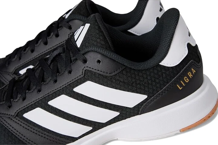 adidas Ligra 8 Volleyball Shoes Women's Volleyball Shoes Black/White/White : 8 M, Faux Leather/Textile - Image 7