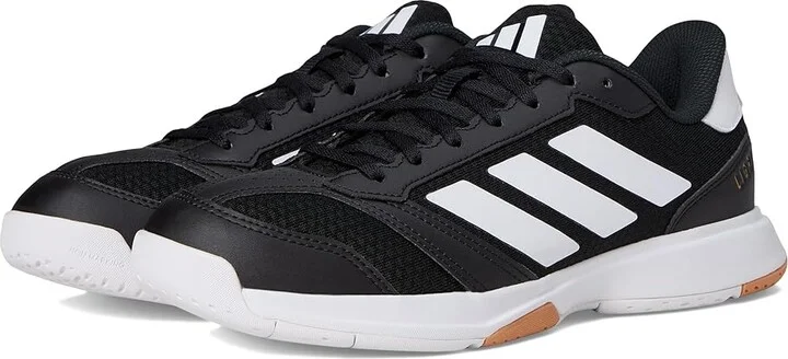 adidas Ligra 8 Volleyball Shoes Women's Volleyball Shoes Black/White/White : 8 M, Faux Leather/Textile