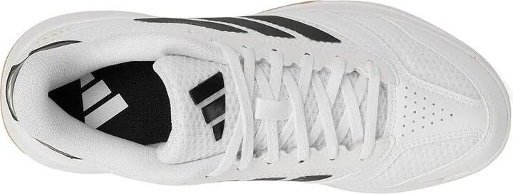 adidas Ligra 8 Volleyball Shoes Women's Volleyball Shoes White/Black/White : 9.5 M, Faux Leather/Textile - Image 2