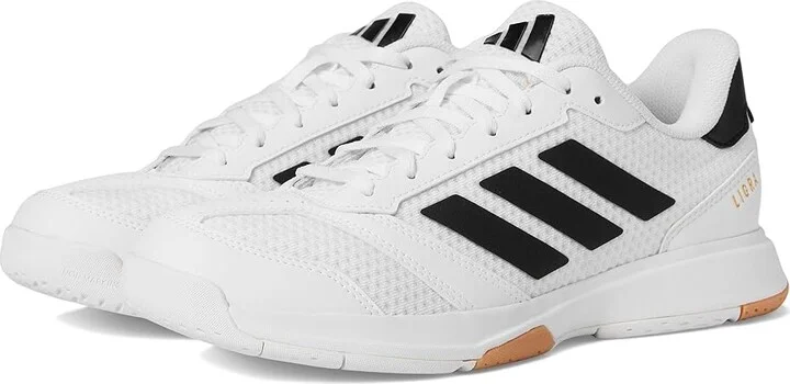 adidas Ligra 8 Volleyball Shoes Women's Volleyball Shoes White/Black/White : 9.5 M, Faux Leather/Textile