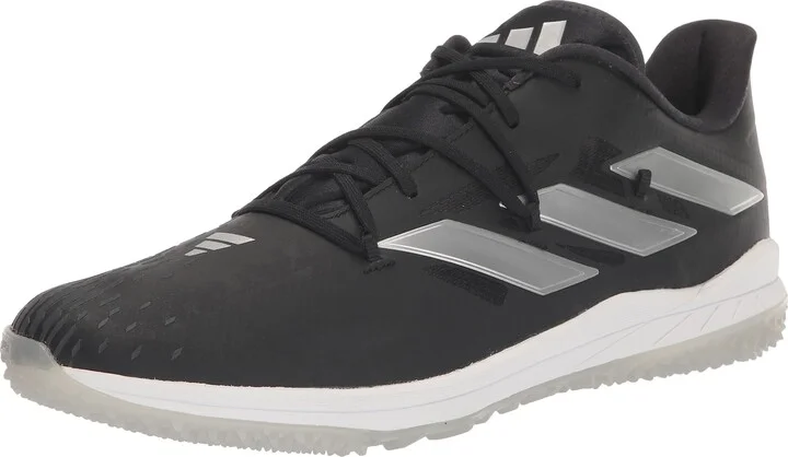 adidas mens Adizero Afterburner 9 Turf Core Black/Silver Metallic/Carbon 6.5