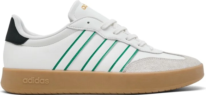 Adidas Men's Barreda Casual Sneakers from Finish Line - White, Green - Image 2