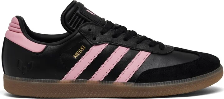 Adidas Men's Samba Messi Casual Sneakers from Finish Line - Black, Pink - Image 2