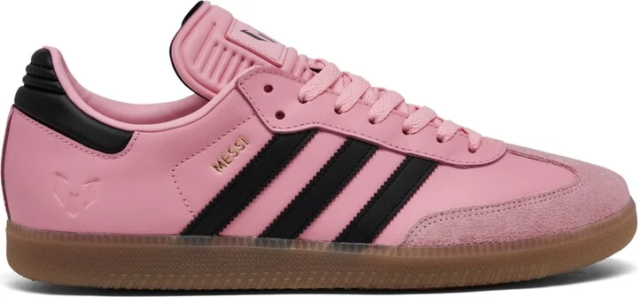 Adidas Men's Samba Messi Casual Sneakers from Finish Line - Black, Pink - Image 7