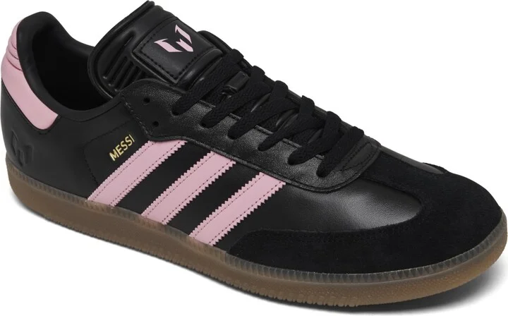 Adidas Men's Samba Messi Casual Sneakers from Finish Line - Black, Pink