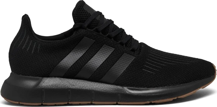 Adidas Men's Swift Run Casual Sneakers from Finish Line - Black/Gum - Image 6