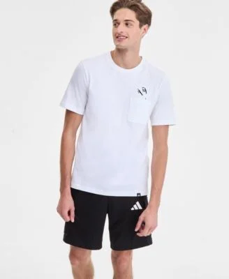 Adidas Mens Three Stripes Tiro 9 Cargo Shorts Slide Pocket T Shirt Adilette Comfort Slide Sandals - Image 3