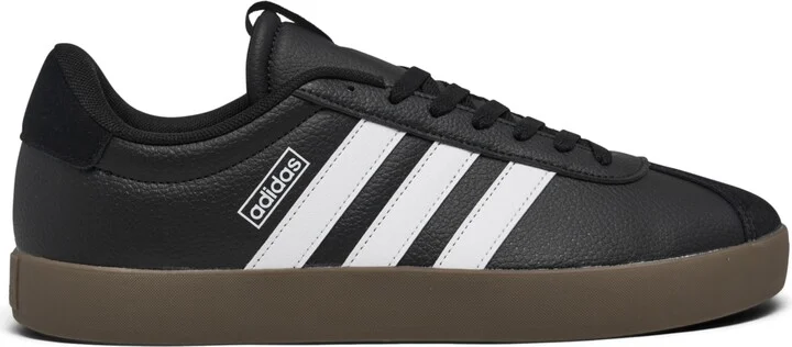 adidas Men's Vl Court 3.0 Casual Sneakers from Finish Line - Black, White, Gum - Image 2