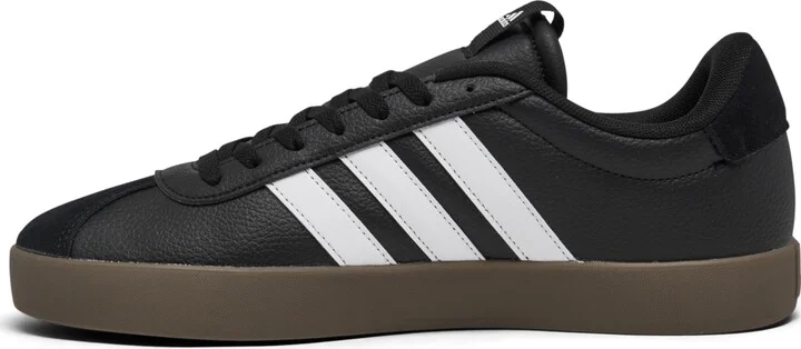 adidas Men's Vl Court 3.0 Casual Sneakers from Finish Line - Black, White, Gum - Image 3