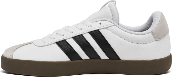 adidas Men's Vl Court 3.0 Casual Sneakers from Finish Line - Black, White, Gum - Image 8
