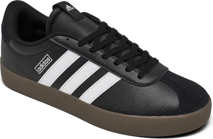 adidas Men's Vl Court 3.0 Casual Sneakers from Finish Line - Black, White, Gum