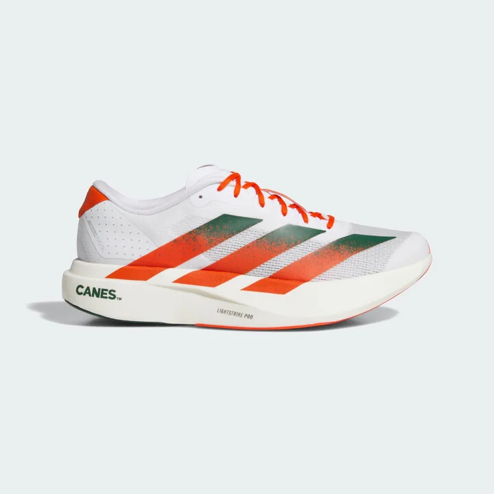 adidas Miami Hurricanes adizero Evo SL Cloud White 5 Unisex