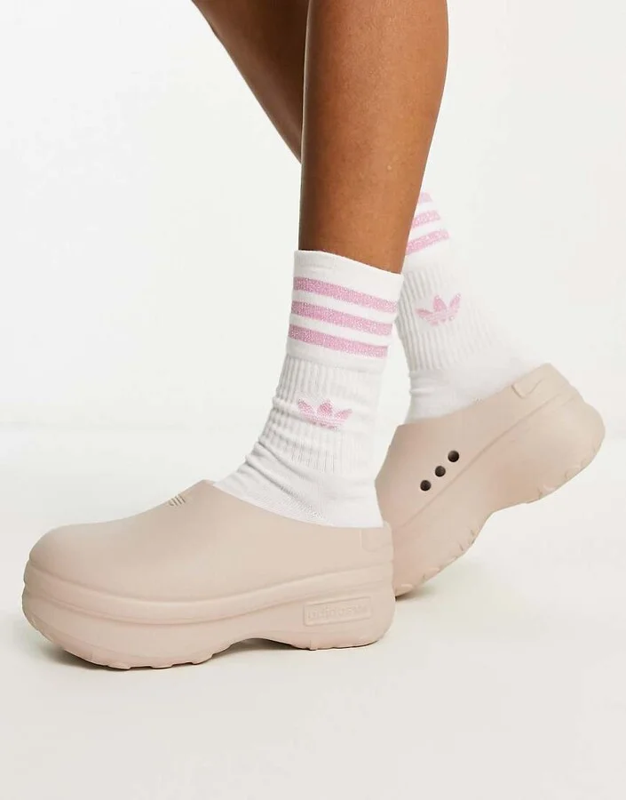 adidas Originals AdiFom Stan Smith clogs in beige - Image 4